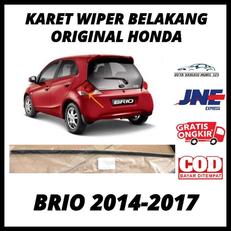 Karet Wiper Wipper Belakang Brio 2014 2015 2016 2017 Original Honda