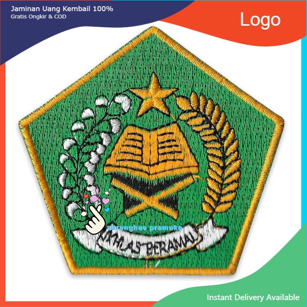 Ready Bedge BET Ikhlas Iklas Beramal Kementrian Agama  Logo Bordir Emblem  Patch Patches Semarang Ja