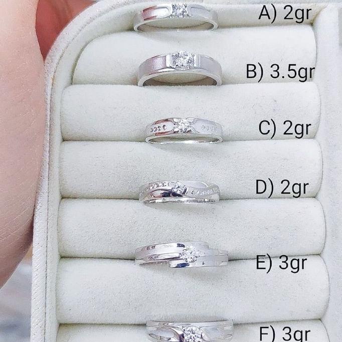 [COD] Cincin emas asli kadar 750 75 17k couple tunangan nikah wedding 2 3 gr TERJAMIN Kode 535