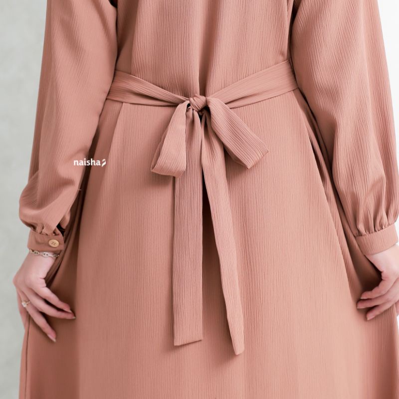 NAISHA OFFICIAL - Safina dress naisha READY / dress premium /  dress tali | dress crinkle premium dress halus | dress | dress terlaris | gamis terlaris | dress terbaru dress hitam dress kondangan gamis umroh gamis lebaran | baju lebaran | gamis idul fitri
