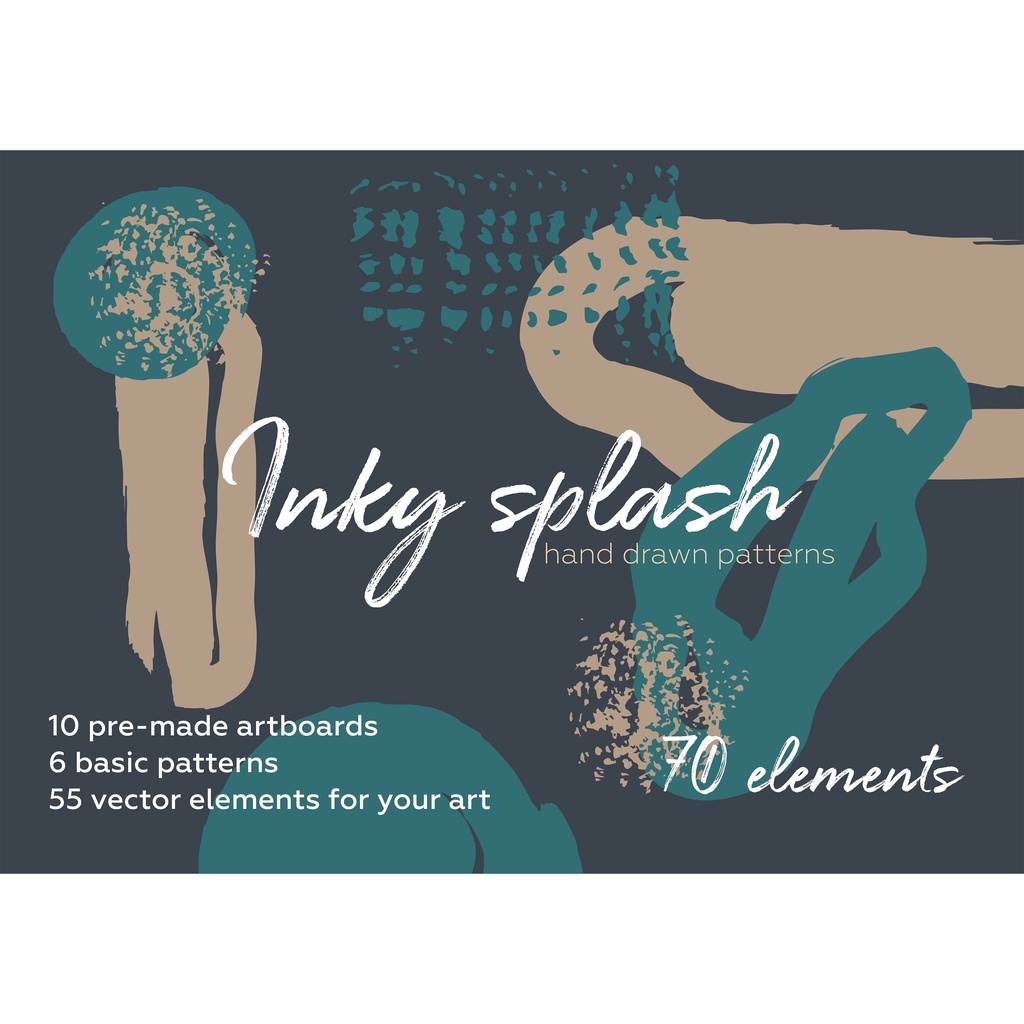 Inky Splash Brush Pattern Bundle