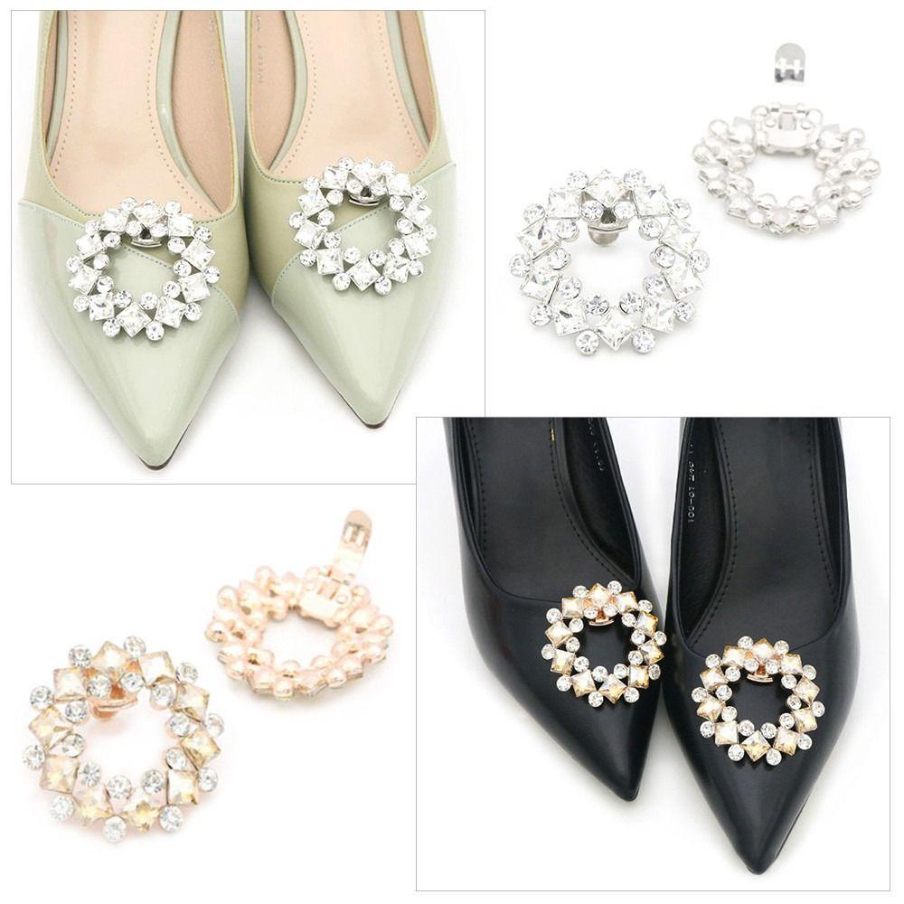 PINEAPPLE 1pcs Shoe Clip Rhinestone Women Bride Wedding Charm Buckle