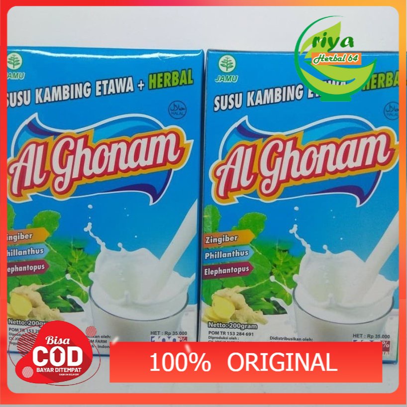 

Susu Kambing Etawa Murni Plus Herbal Al Ghonam Original BPOM ( Susu Ettawa plus Herbal )