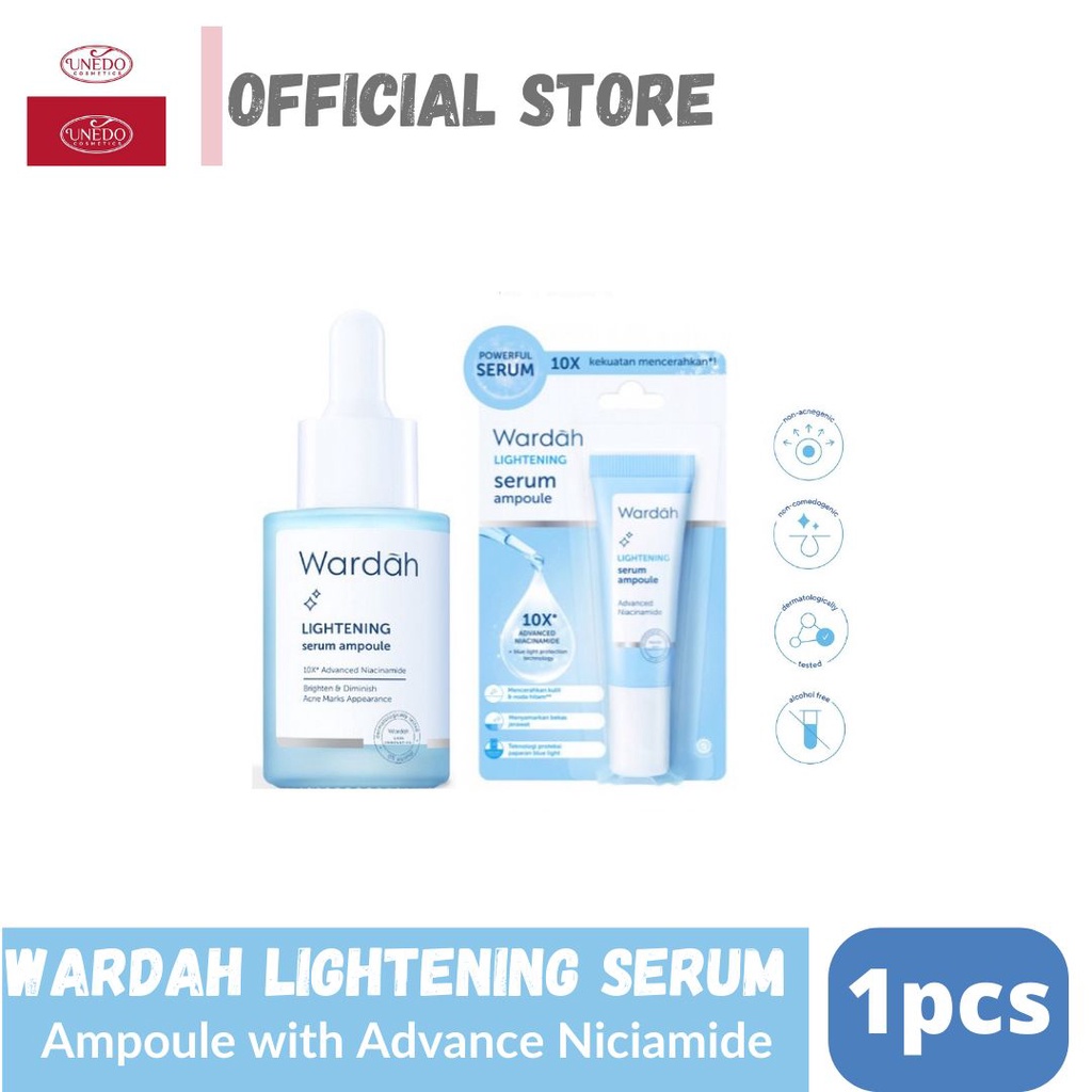 Wardah Lightening Serum Ampoule - Serum dengan 10X Advanced Niacinamide