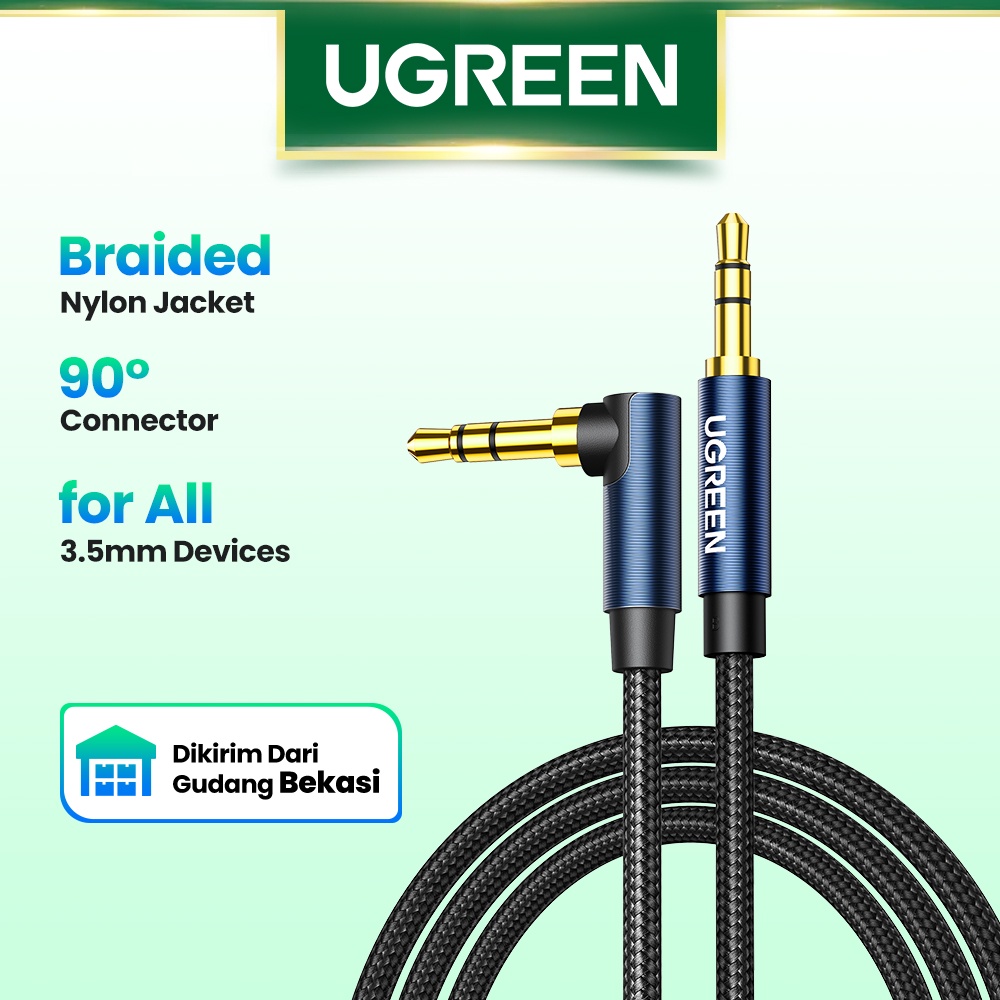 【Stok Produk di Indonesia】Ugreen Kabel Audio Aux 3.5mm Male Ke Male Untuk Headphone / MP3 / 4 / Handphone