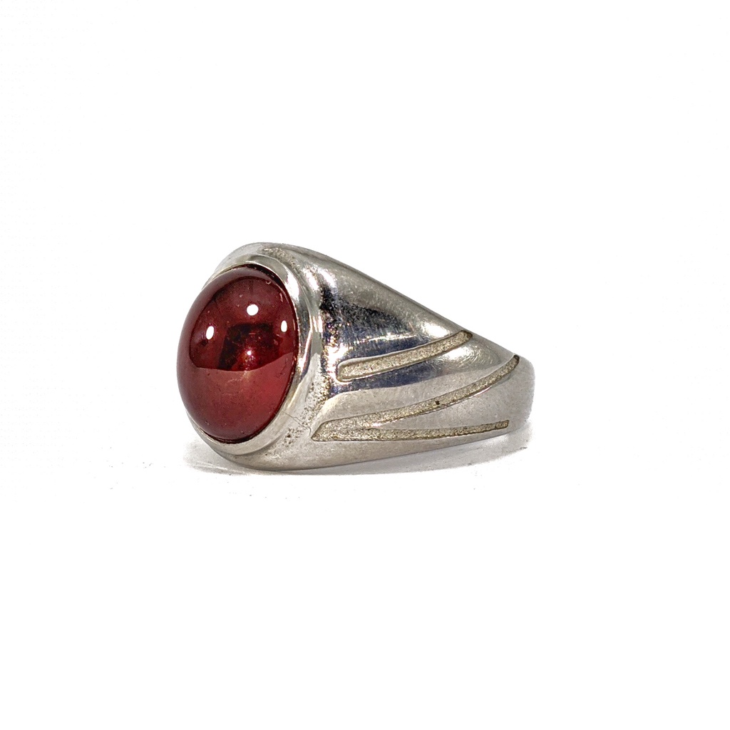 CINCIN BATU AKIK NATURAL RED GARNET MINIMALIS HIGH QUALITY HARGA KAKI LIMA TERMURAH