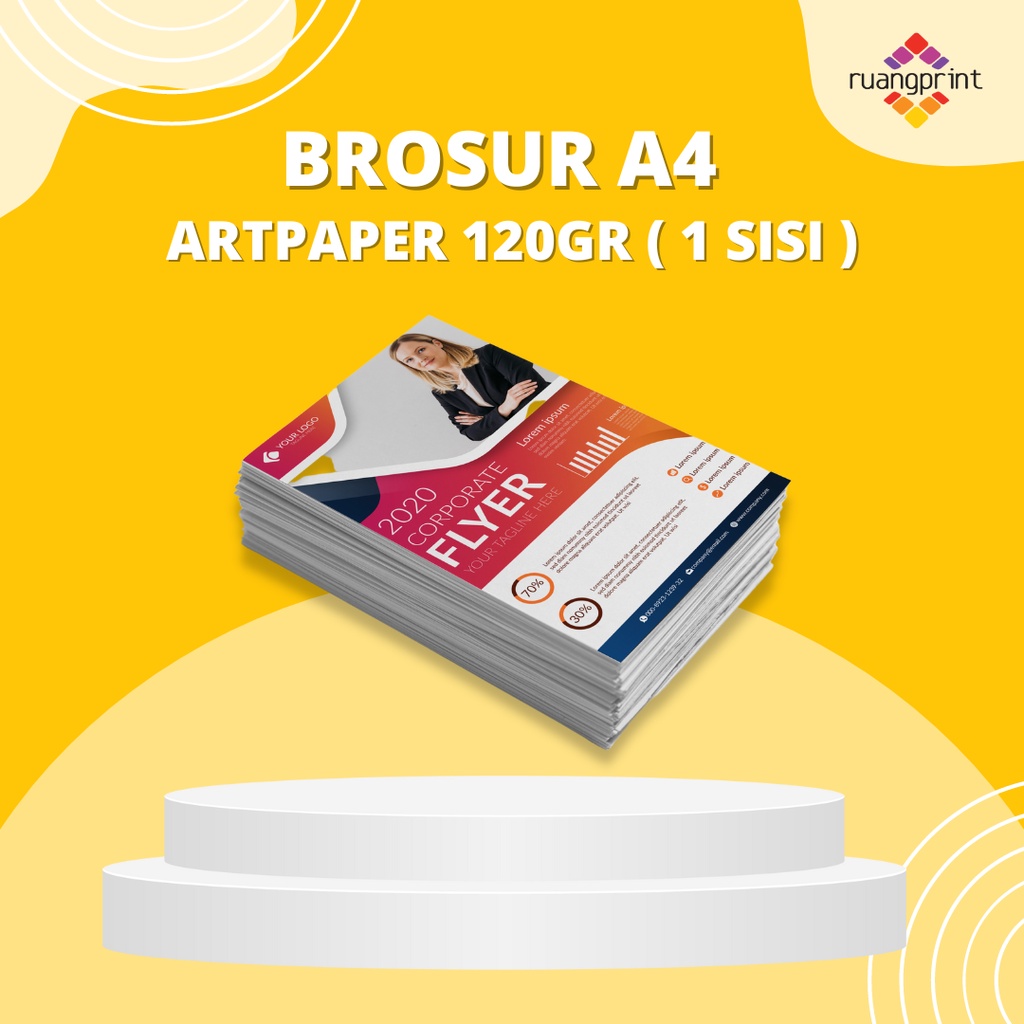 Jual Cetak Brosur A4 Bahan Art Paper 120gr Print Brosur A4 Flyer A4