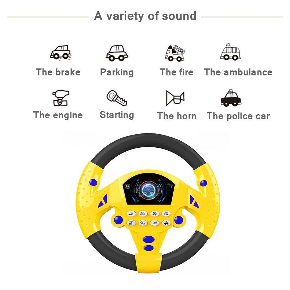 Hadiah Mainan Setir Copilot AUGUSTINA Dengan Suara Mensimulasikan Mengemudi Interaktif Mengemudi Vokal Mainan Pretend Play Mainan Setir Mobil