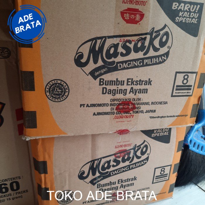 

masako ayam 1 dus isi 6 pak x 10 renceng