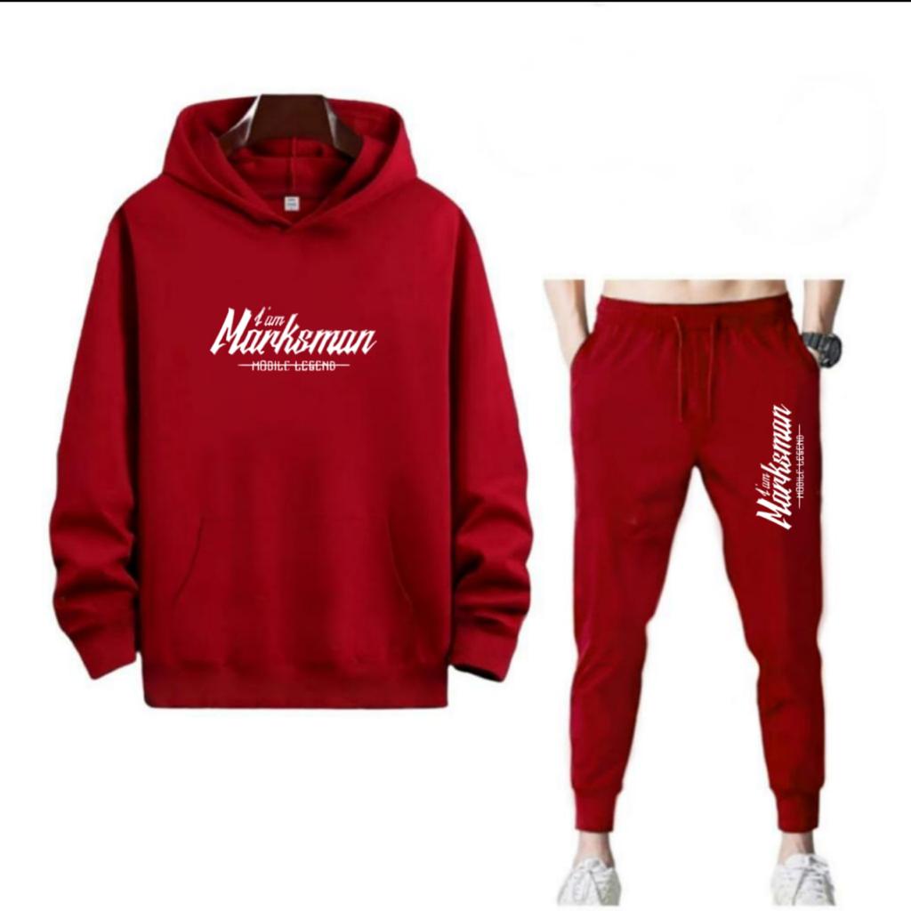 SETELAN I AM MARKSMAN JOGGER DAN HOODIE BAHAN TEBAL NYAMAN DIPAKAI TERLARIS
