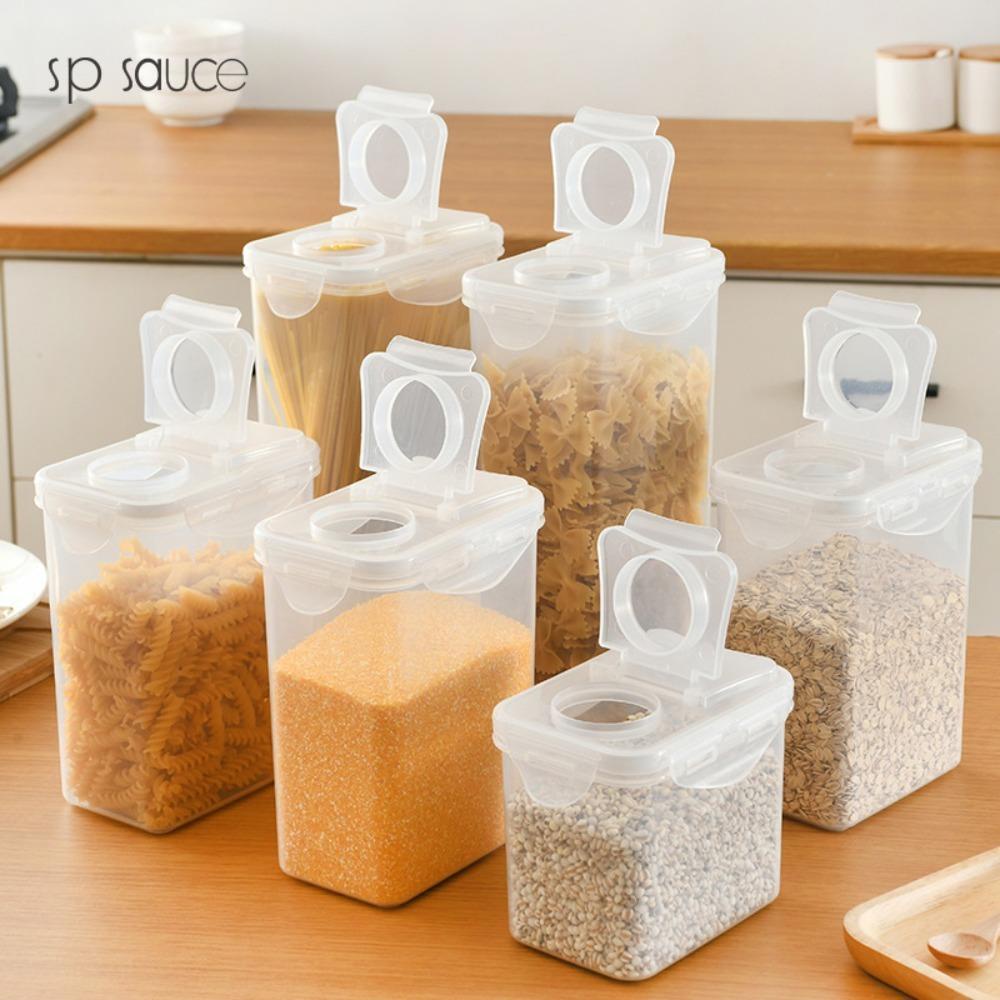 Solighter Sealed Jar Alat Dapur Toples Transparan Dengan Tutup Botol Bumbu Wadah Makanan Food Canister Grade Bottle