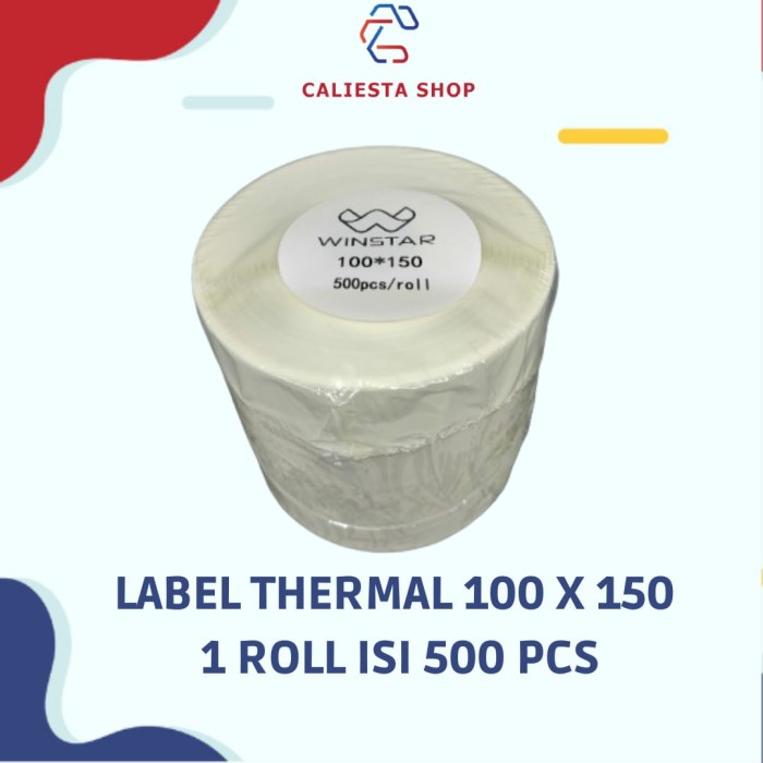 

Kertas Thermal Label Thermal 100 Mm X 150 Mm 500 Pcs - 1 Roll
