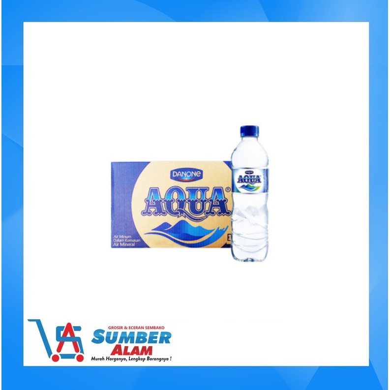 Aqua 600ml 1 Dus 24 Botol Air Mineral Sedang Murah