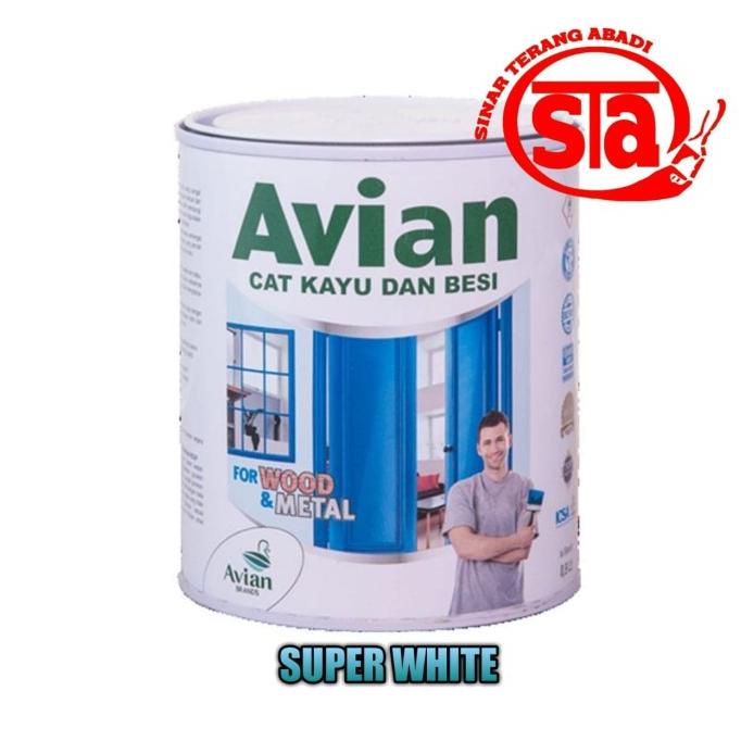 CAT KAYU &amp; BESI AVIAN 1 KG SUPER WHITE