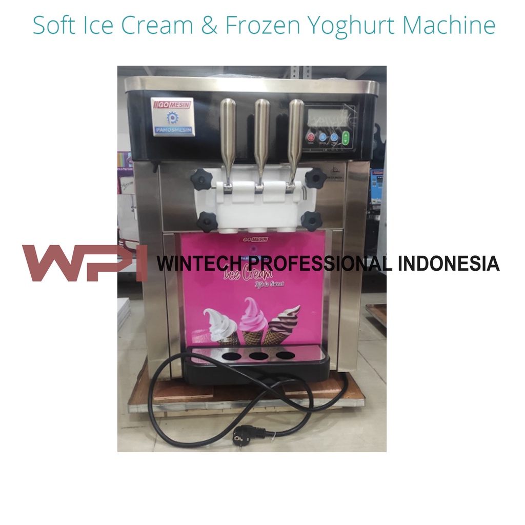 GOMESIN GPM-818T Mesin Es Krim 3 Tuas Portable - Soft Ice Cream 25L