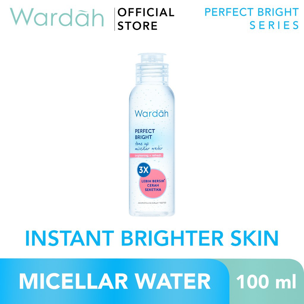 WARDAH PERFECT BRIGHT TONE UP MICELLAR WATER BRIGHTENING + REFRESH 100ML