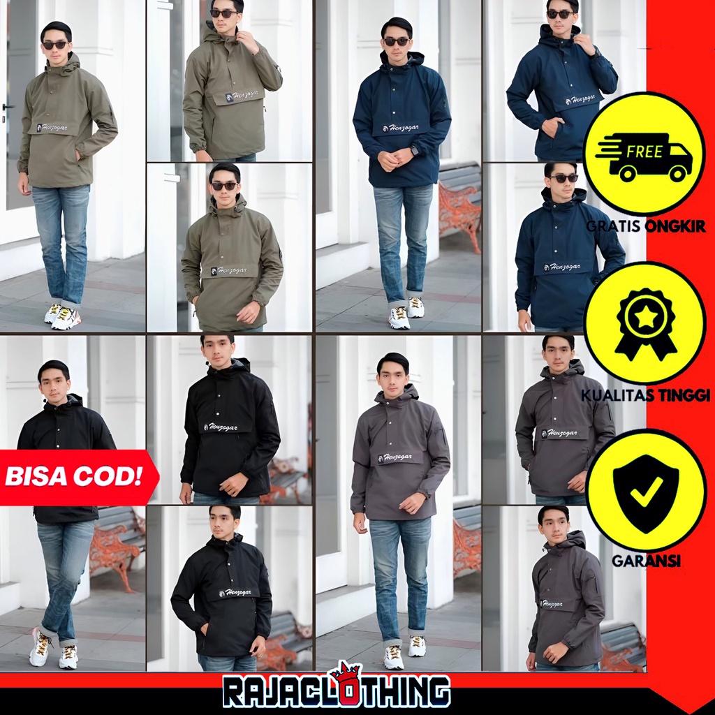 RCL - Improve Jaket Gunung Pria Waterproof Anti Air Taslan Jaket Outdoor Hiking Windproof