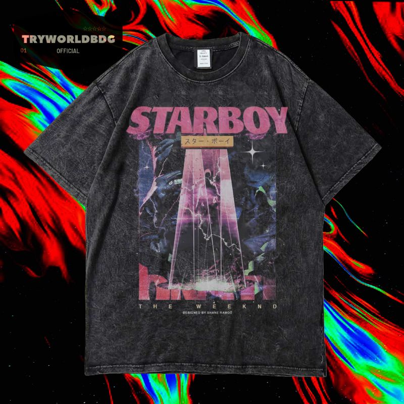 Jual TRYWORLDBDG OFFICIAL "STARBOY" KAOS OVERSIZED KAOS WASHED