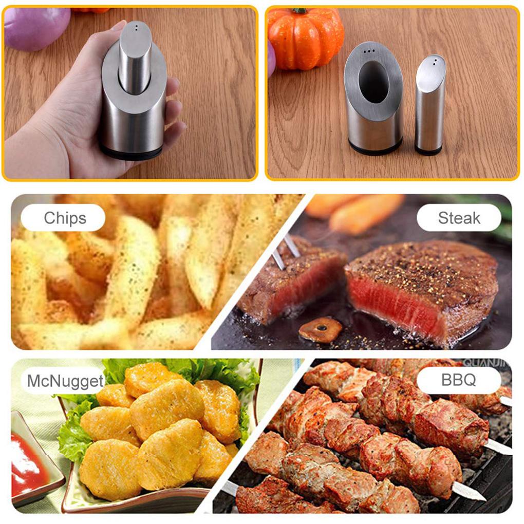 Pepper Shaker Stainless Steel Dispenser Garam Bumbu Kaleng Botol Portable Camping Mancing Hotel Dapur Masak