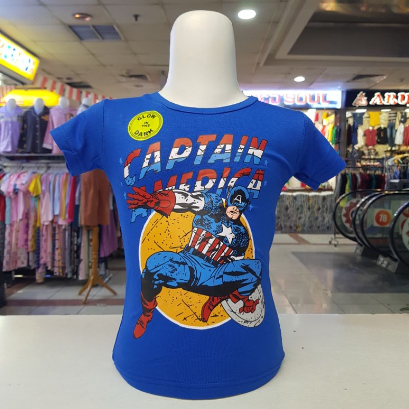 Kaos Distro Captain America / Baju Anak Marvel Captain America