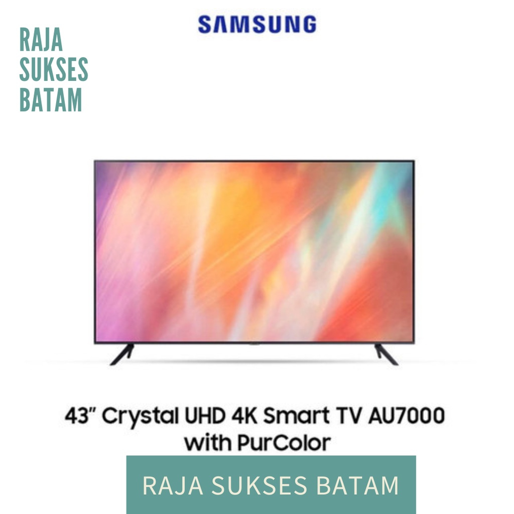 Samsung Smart TV 43 Inch Crystal 4K UHD 43AU7000 / UA43AU7000 - batam