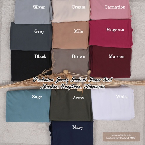 Pashmina Instant Inner Jersey 3in1