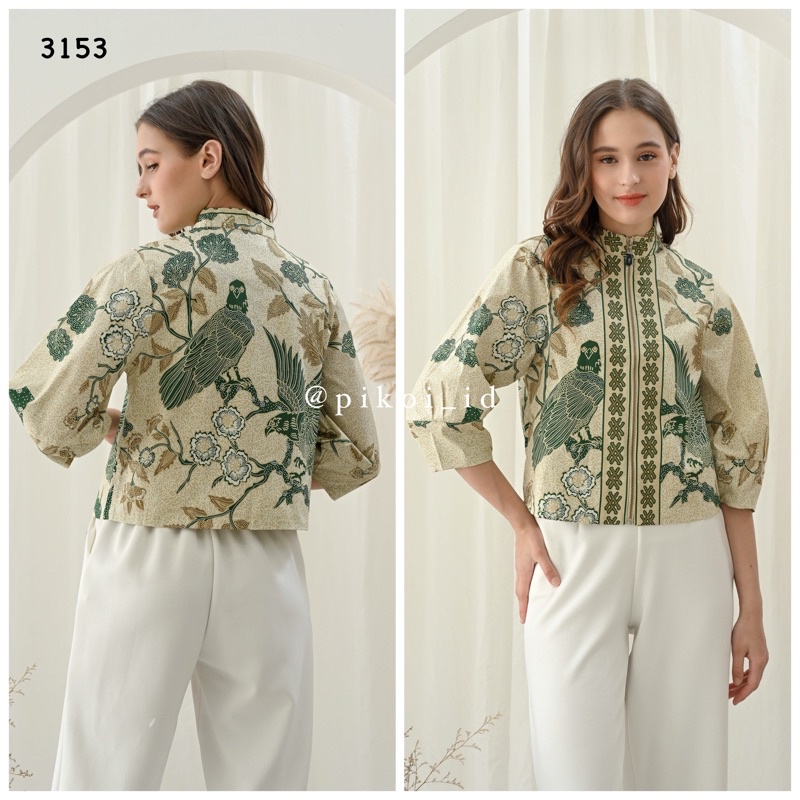 Bomber jaket Batik modern cewek murah / batik kantor wanita / outer batik / atasan blazer batik 135