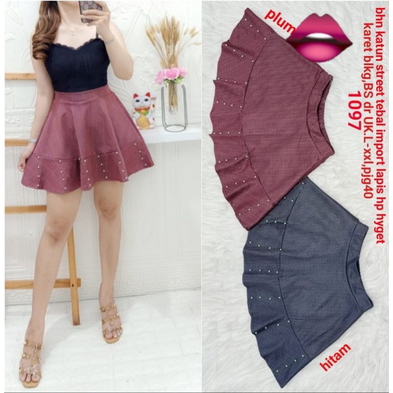 rok celana mekar Rok celana payung Rok celana  import bahan katun import halus adem