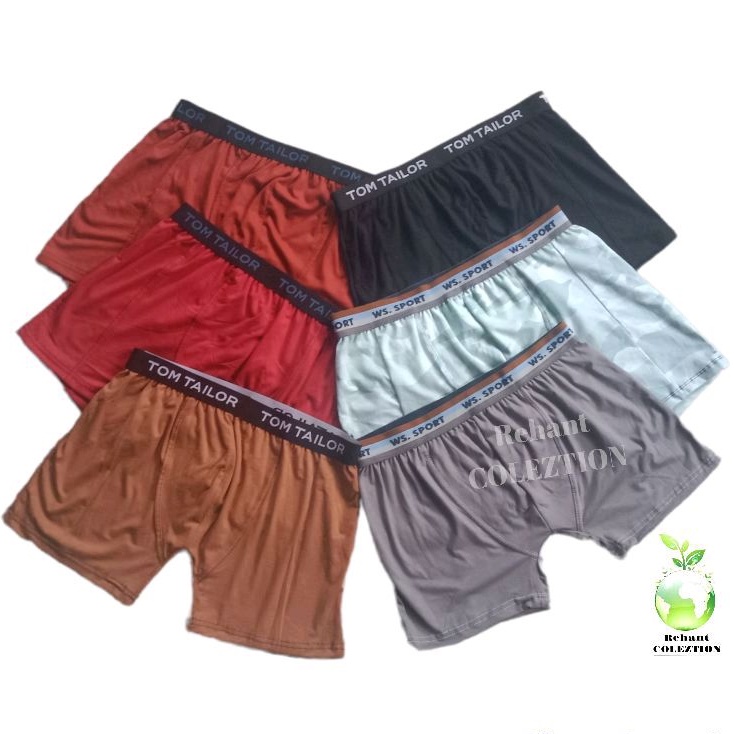 6 pcs celana dalam pria boxer kualitas premium