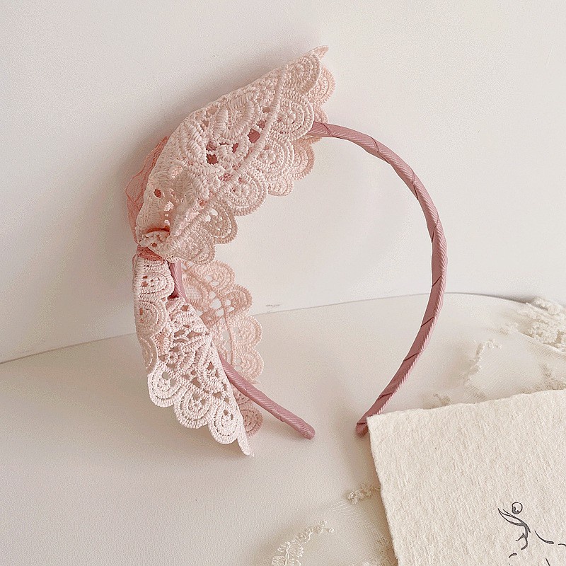 Bando Lace Princess Anak Bow | Mahkota Bandana Pita Rambut Aksesoris Kepala | premium import perempuan catalog WGEP PB