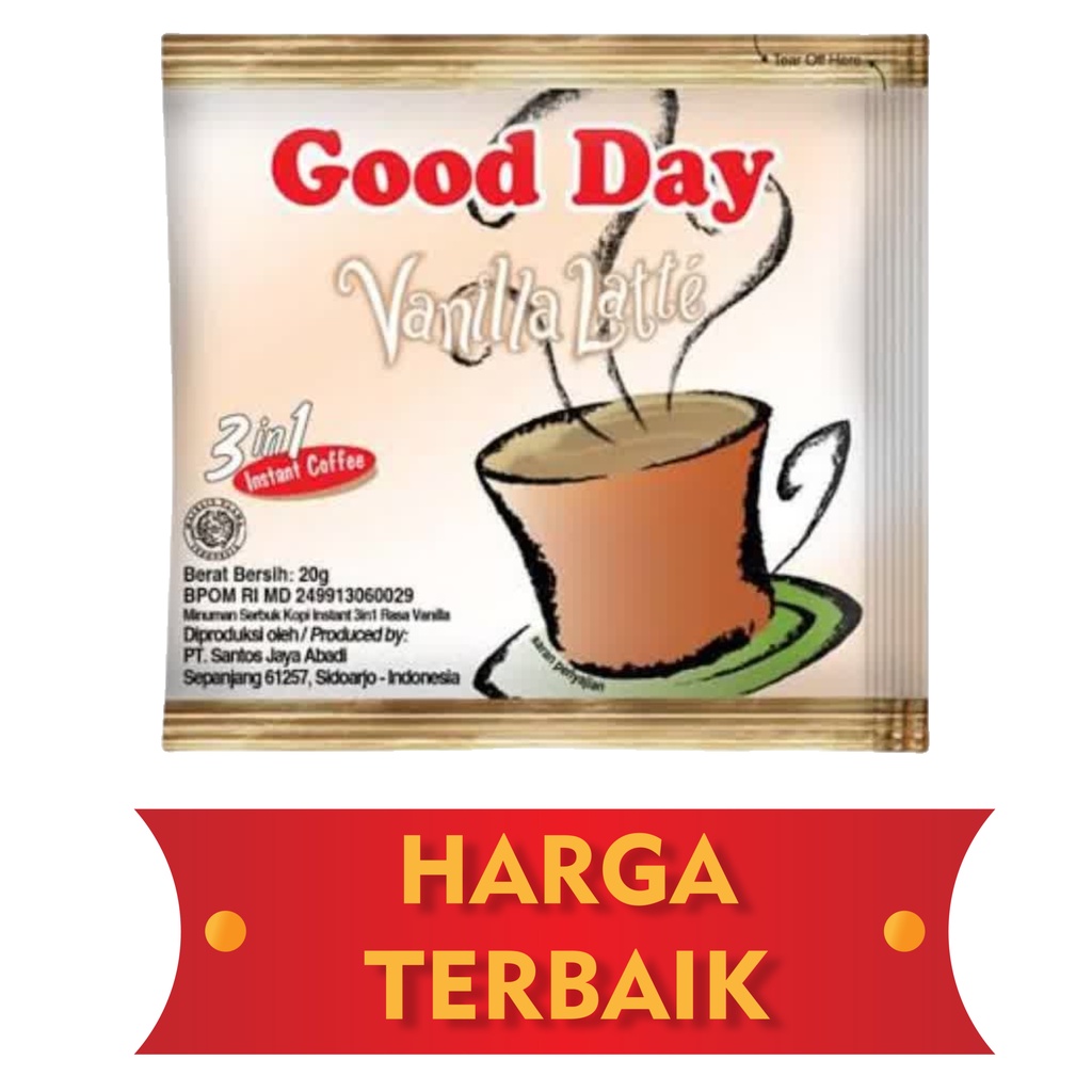 

TERELALU MURAH...!!! KOPI GOOD DAY VANILLA LATTE 1 PCS