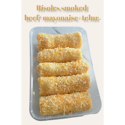 

RISOLES MAYO FROZEN SMOKED BEEF +MAYONAISE +TELUR 1BOX=5PCS FREE BOX SUPER ENDULL