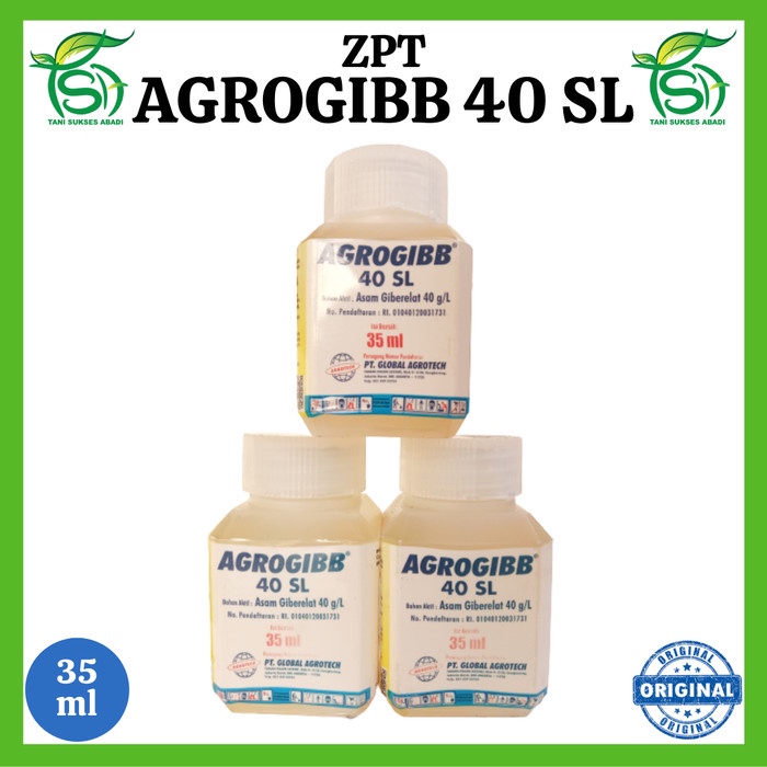 ZPT AGROGIBB 40 SL (35 ml) - Pupuk Asam Giberelin Cair AGROGIB