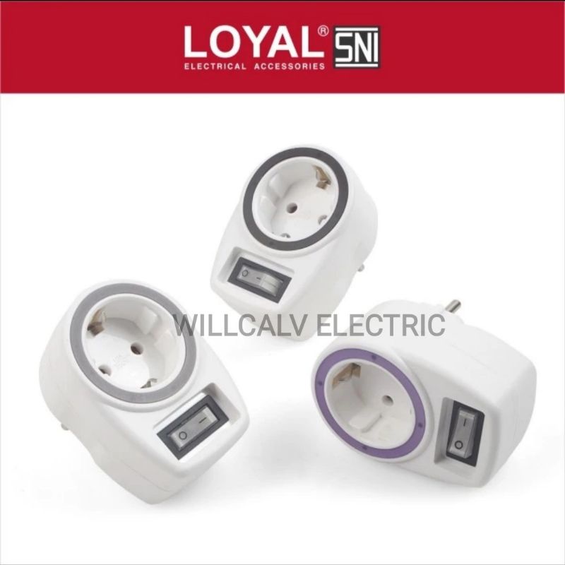 STEKER 1 LUBANG STOP KONTAK ARDE + SAKLAR LOYAL LY-932