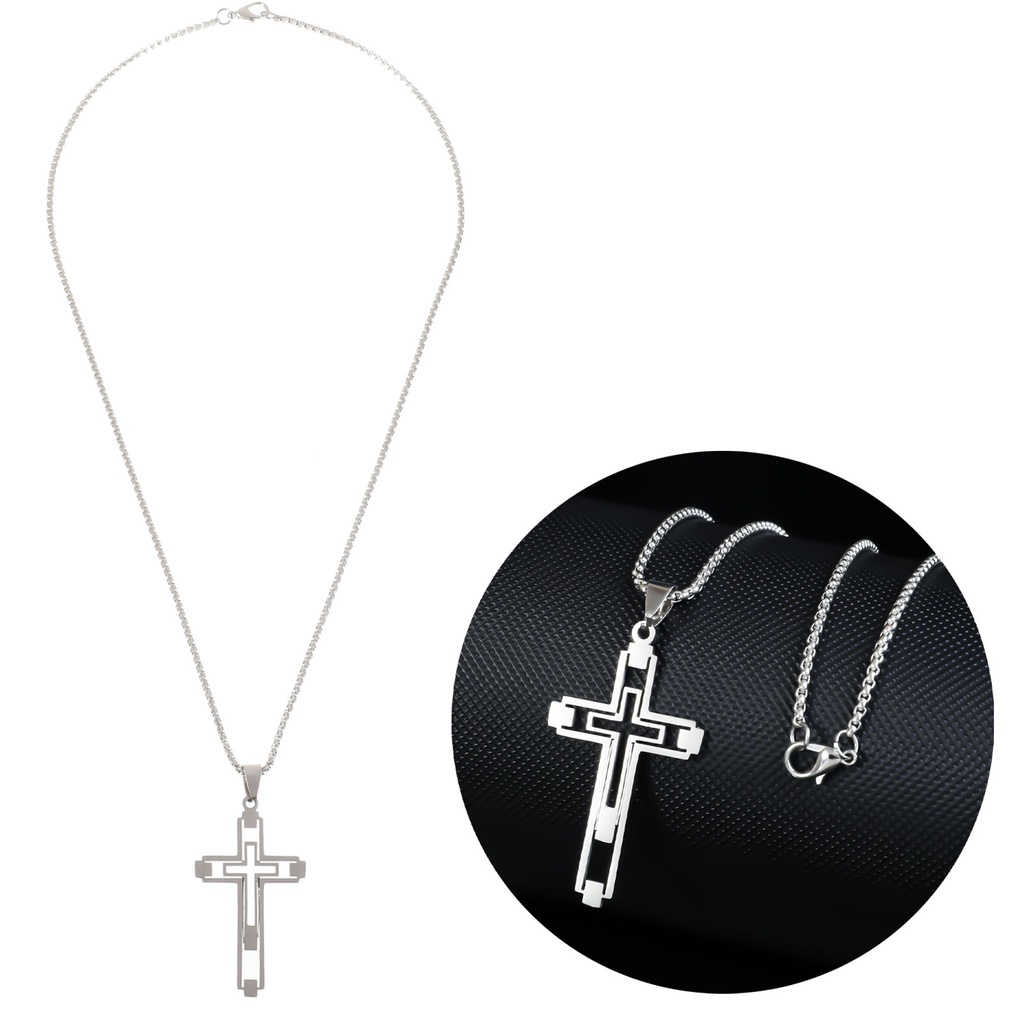 Kalung Choker Bahan Stainless Steel Warna Emas Dan Silver Untuk Pria