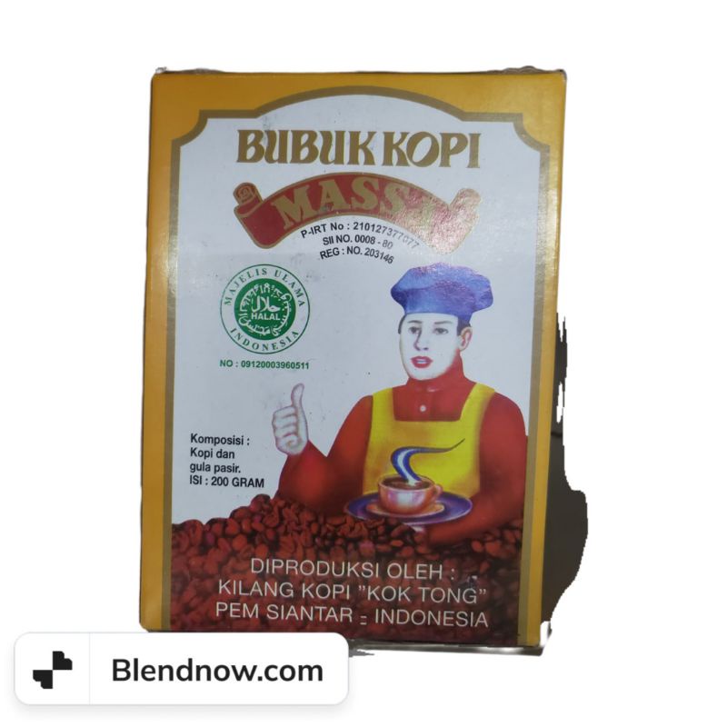 kopi bubuk kok tong massa 200 gr halus