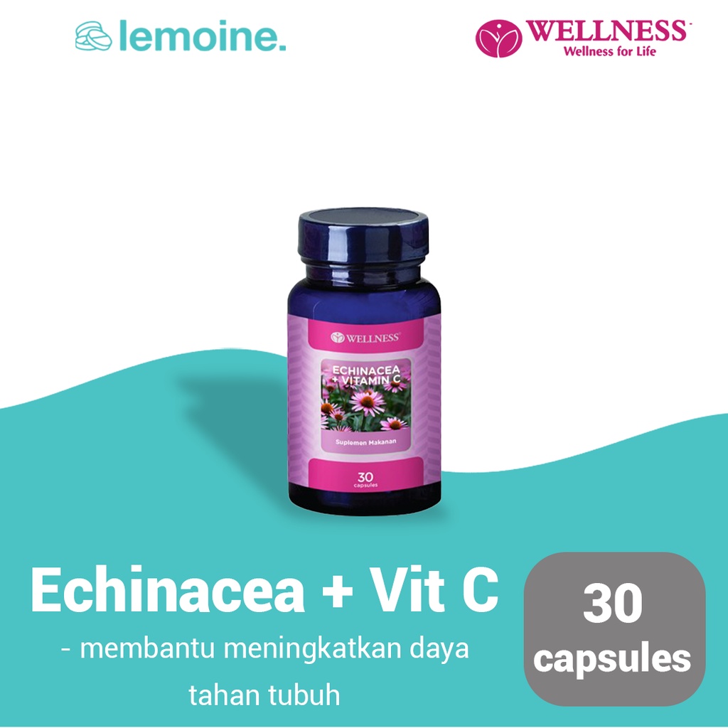 Jual Wellness Echinacea + Vitamin C 30 kapsul | Shopee Indonesia