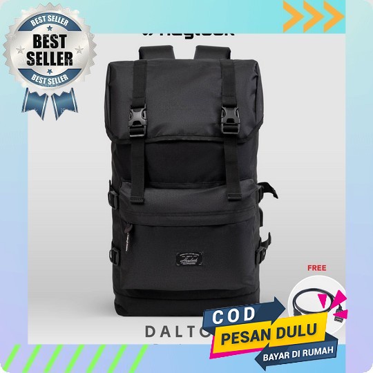 Tas Ransel Pria Backpack Import Kanvas Hitam Konate Ta584B5 Besar Muat Laptop Gendong Punggung Sekol