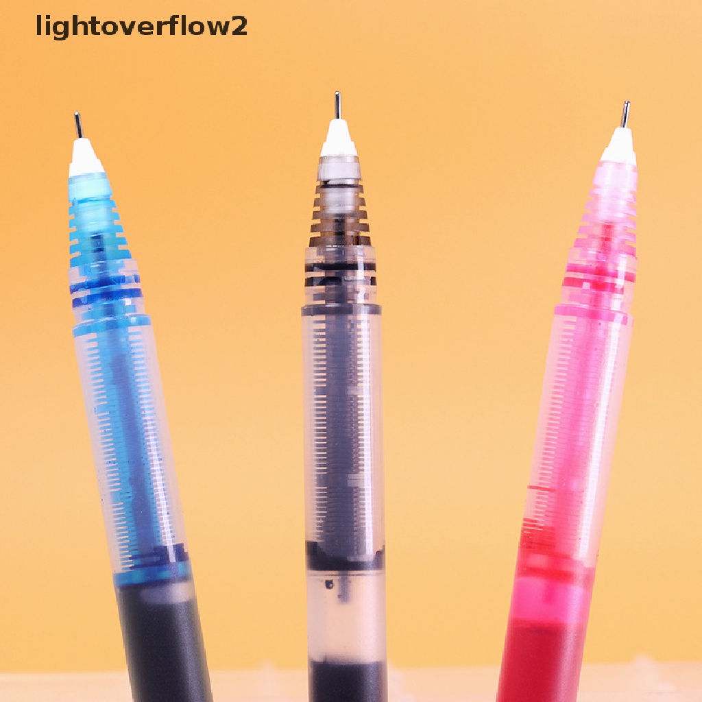 (lightoverflow2) 2pcs Pulpen Gel Standar Eropa Quick Dry