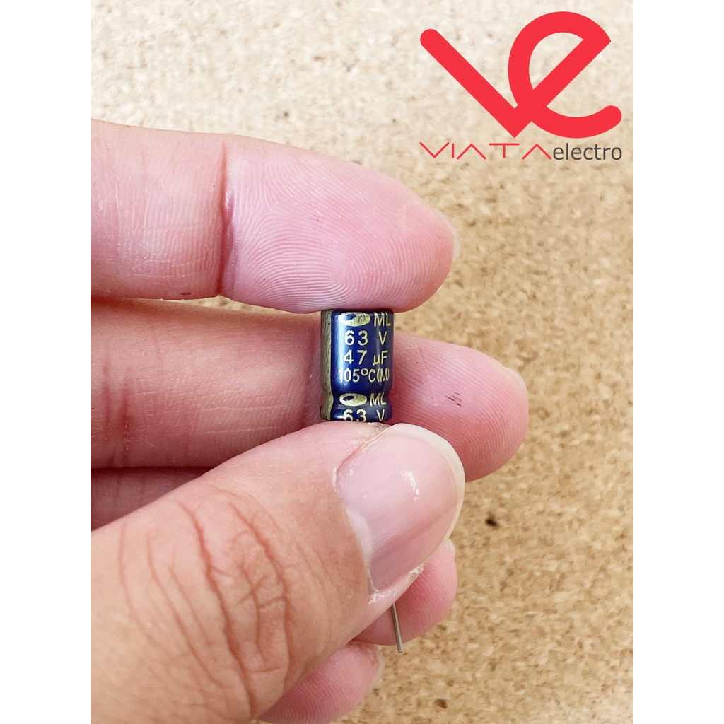 KAPASITOR ELCO 47UF 63V (1 BUAH) KAPASITOR CAPACITOR ELKO KAPASITOR 47 UF 63 V