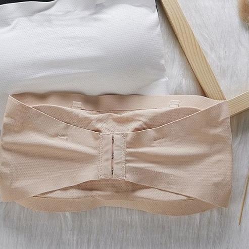 Bra Kemben Seamless Tanpa Tali Anti Nyeplak Anti Slip (Beige/Black) - Black BR05