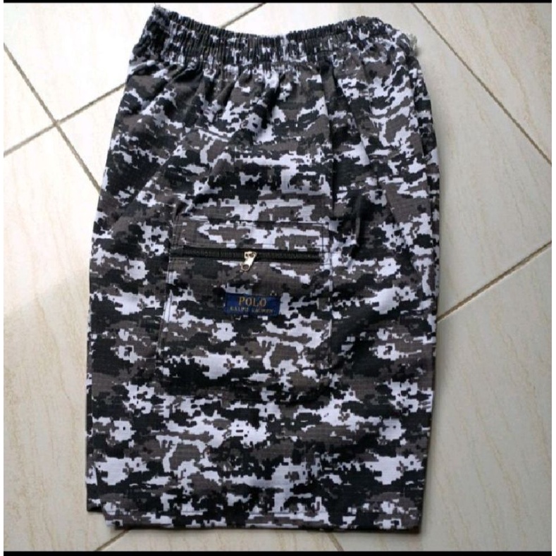 Celana Pendek Loreng Cargo JUMBO LORENG santai