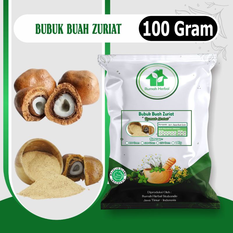 

Bubuk buah zuriat murni kemasan 100gram