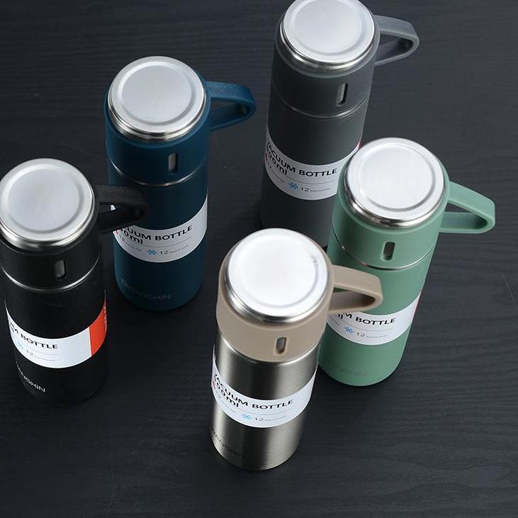 Pasti Kekinian TBESHOPINDO Botol Minum 500ml Termos Vaccum Flask Panas Dingin A36321-3