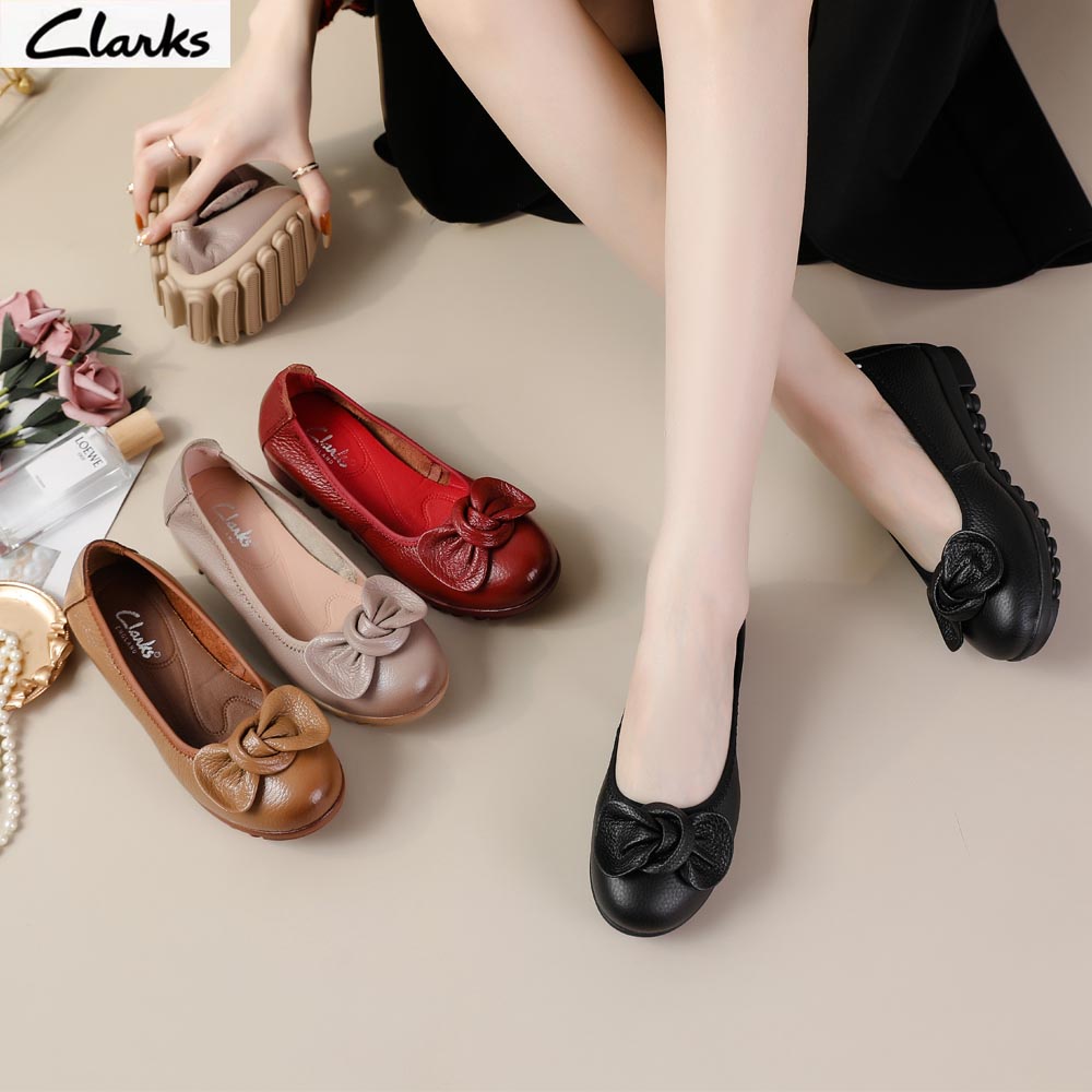 Clarks new pita Sepatu  woman  Sepatu Wanita  melati flat wanita kulit asli