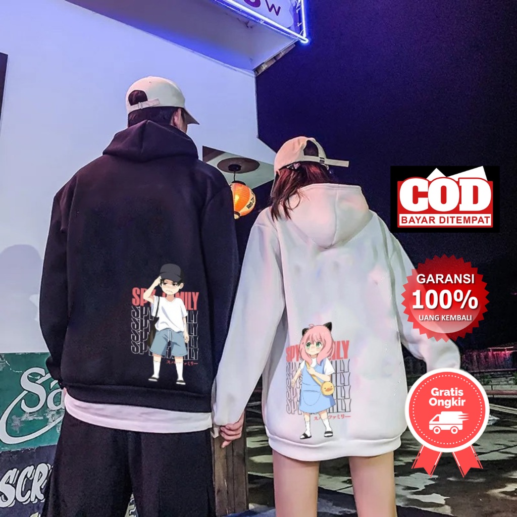 Anya Anime Spy X Family Hoodie Kawaii Kartun Pria/Wanita Kaus Atasan Harajuku Uniseks Pasangan Hoodie Plus Fashion Streetwear