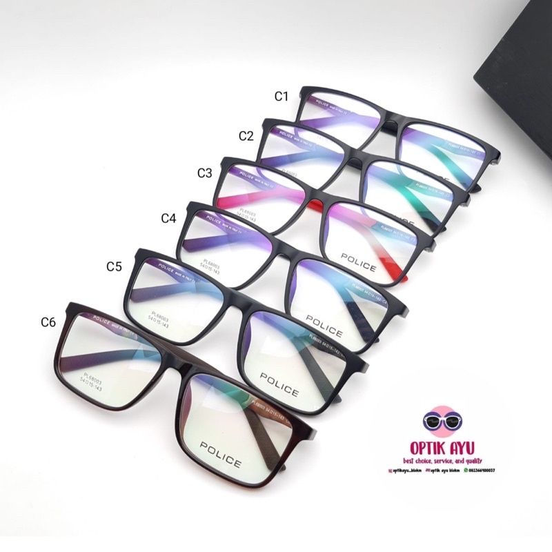 kacamata SPORT police premium | kacamata kotak premium | kacamata minus cowok premium | kacamata cow