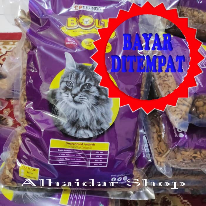 Makanan Kucing bolt 250gram