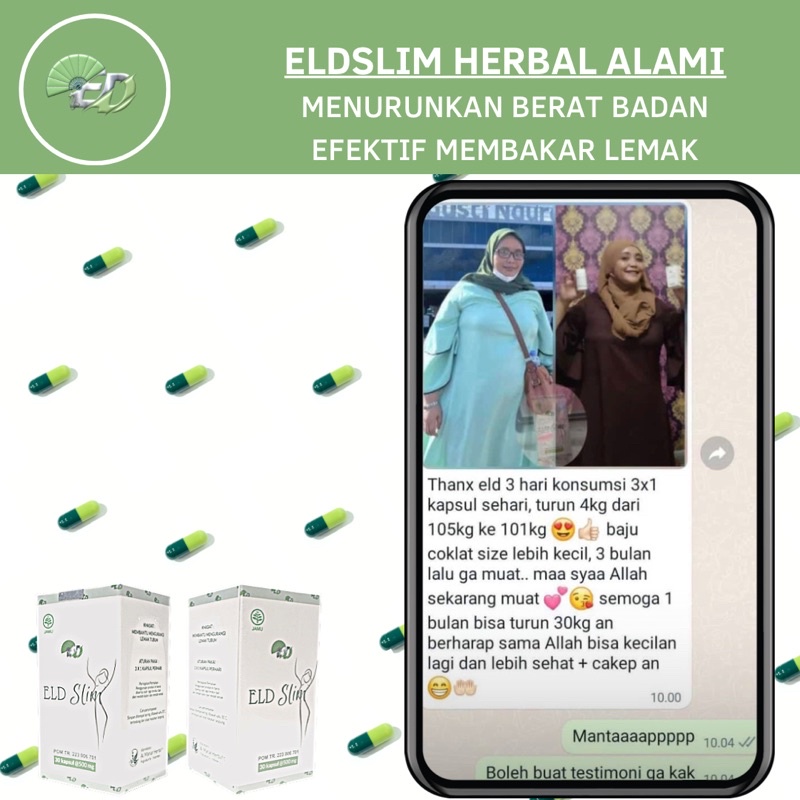 ELD SLIM Pelangsing Herbal Alami BPOM || Penghancur lemak || Melancarkan BAB