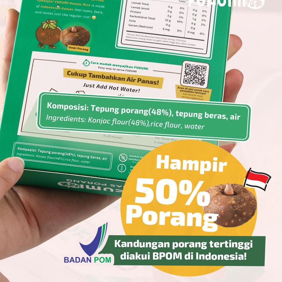 

Proses sekarang--Fukumi Beras Shirataki Porang Diet Rendah Kalori Low Calorie Carb Rice Sachet Box Konjac Konnyaku
